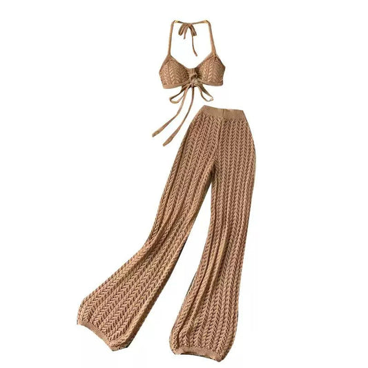 Two Piece Crochet Beachwear Resort Set