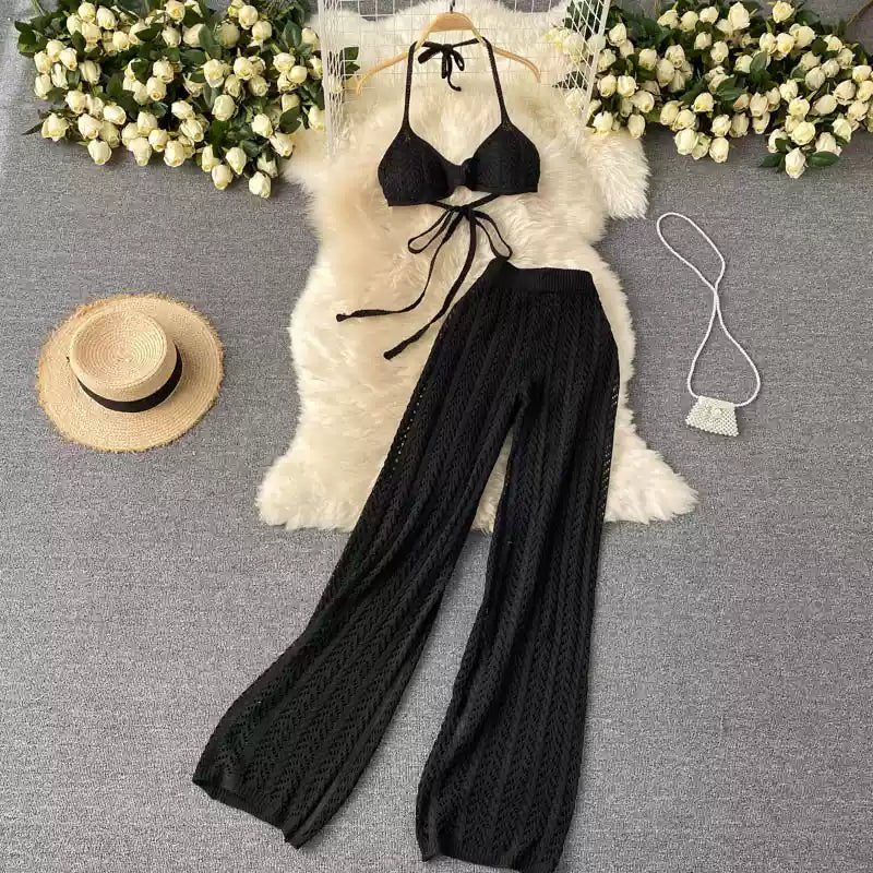 Two Piece Crochet Beachwear Resort Set